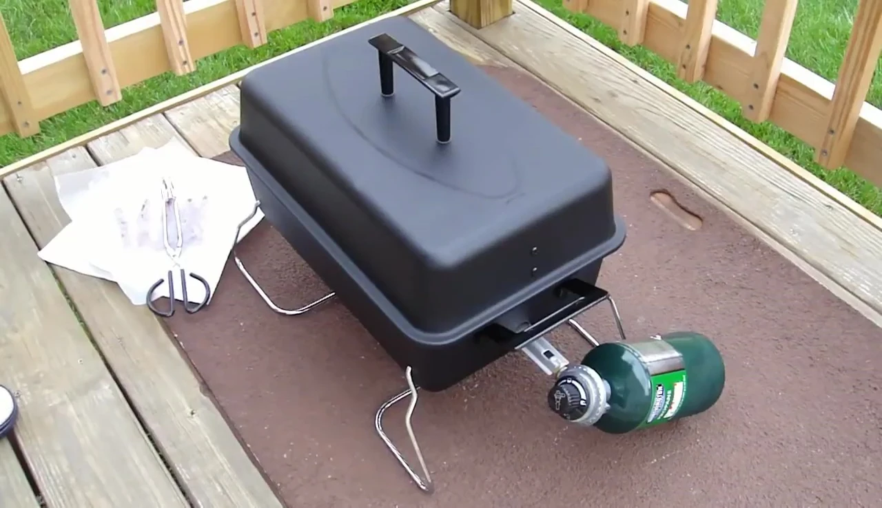 Grill lid closed, noise subsiding.