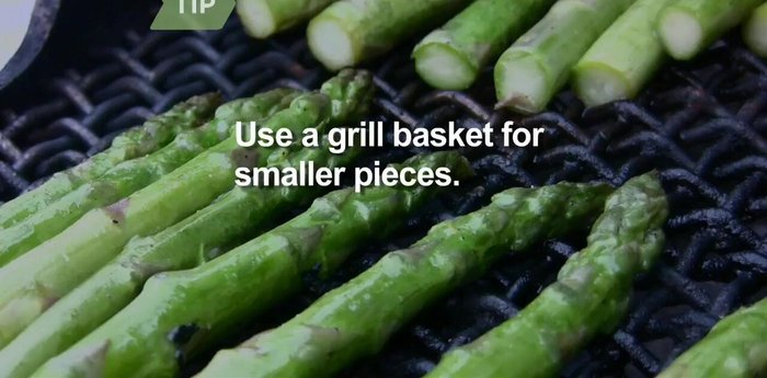 Grill for 6 minutes, turn with tongs, and grill for another 6 minutes until tender and grill-marked.
