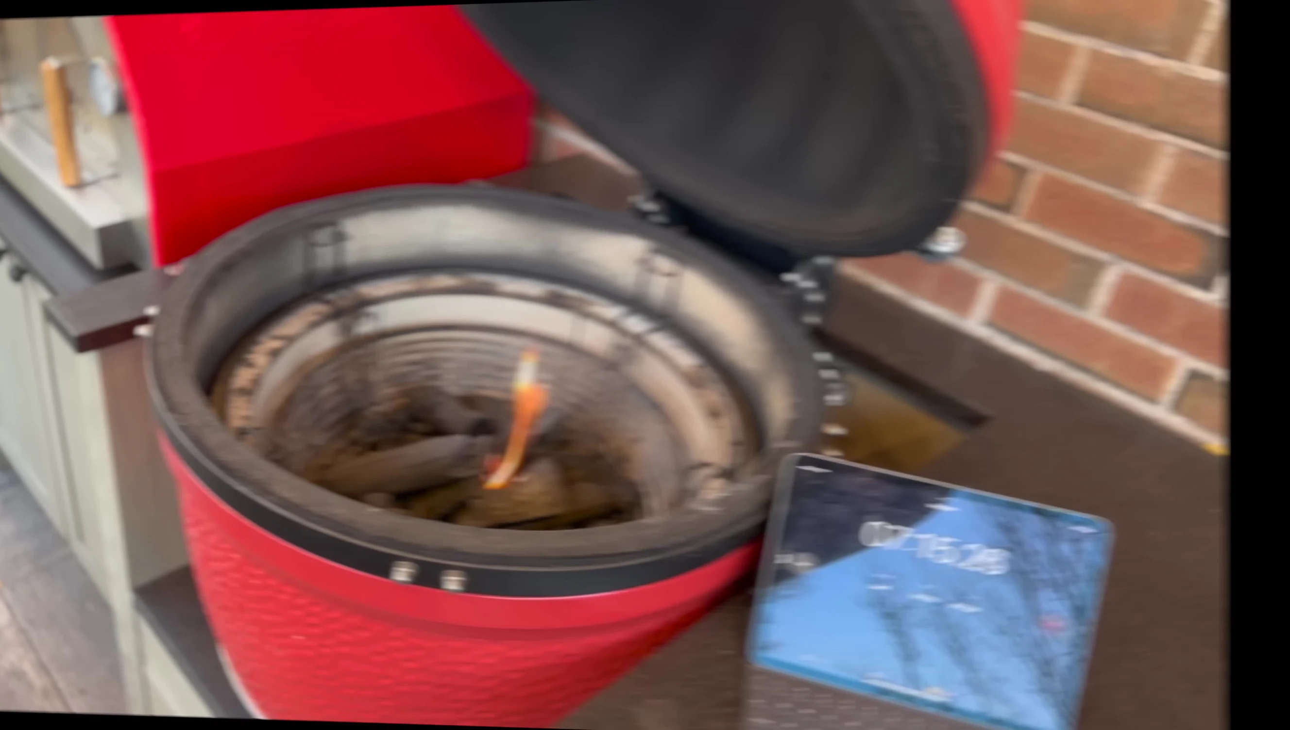 A timestamp showing the grill Blazer reaching the target temperature first.