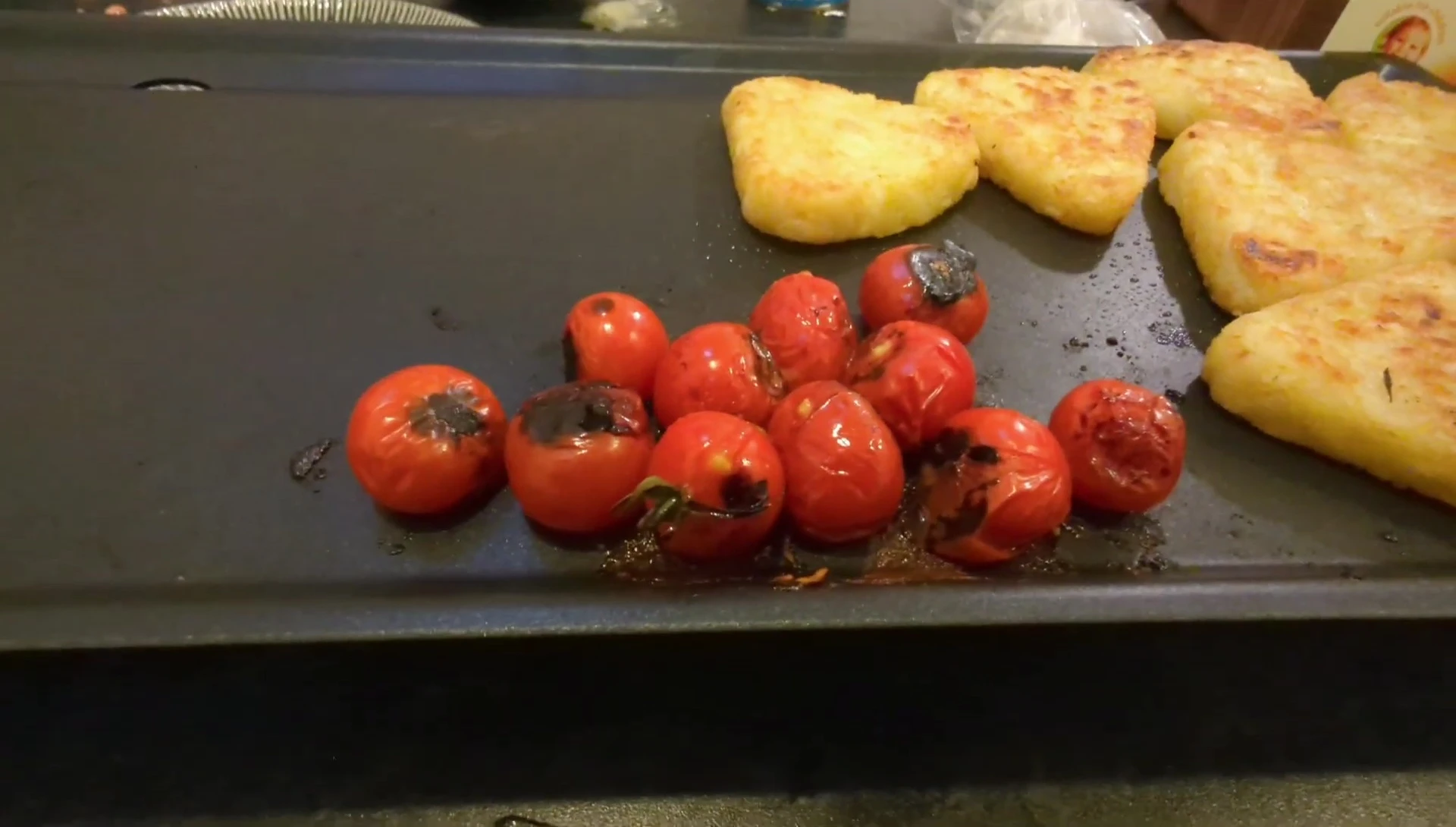 Bacon sizzling on the grill