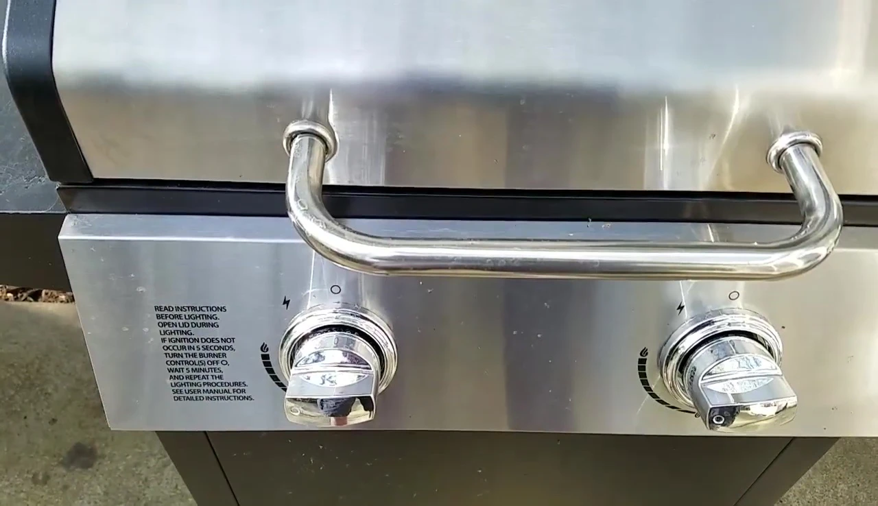 Testing the grill after assembly