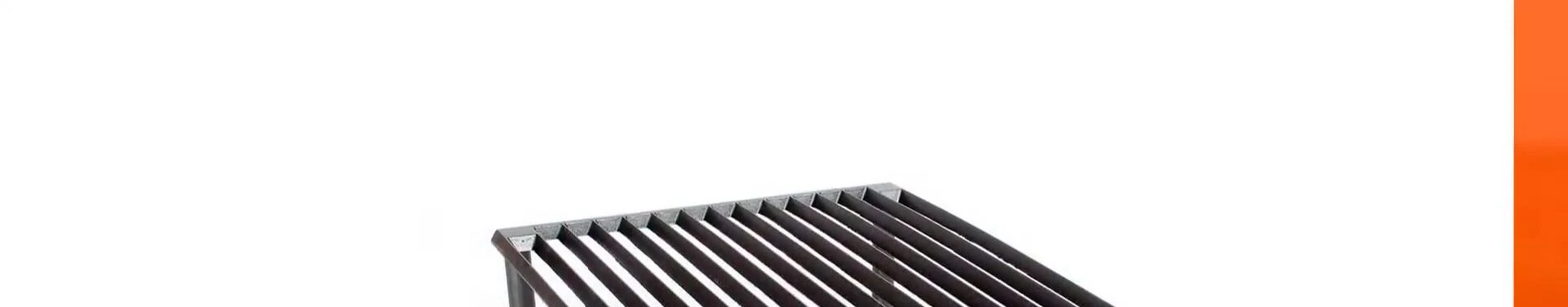 A close-up showing the details of the Stephen Rachel and Grill Great Tuscan Barbecue Grill grate.
