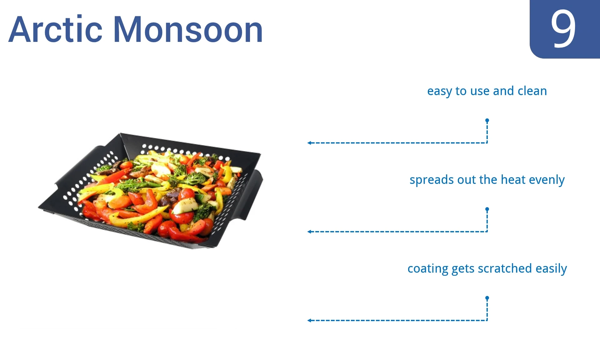 The Arctic Monsoon grilling basket in use