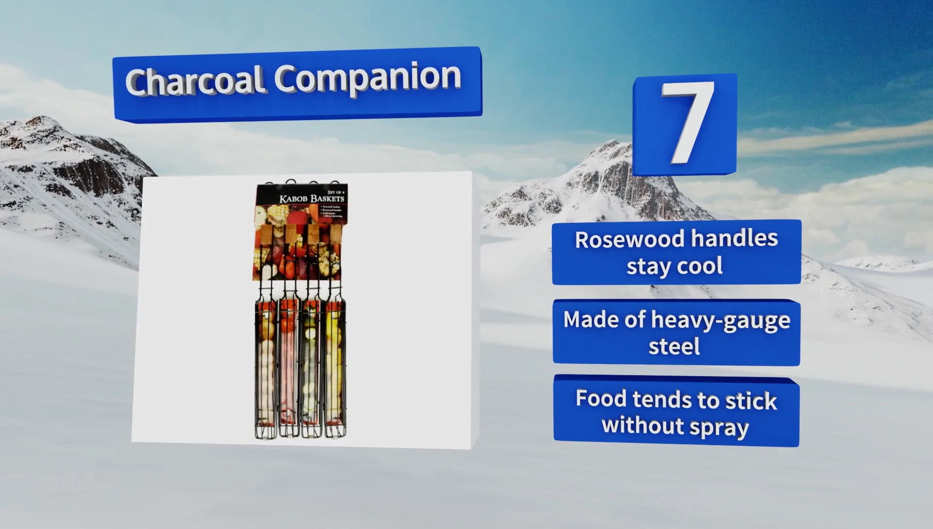 Close-up mentioning the food sticking issue.