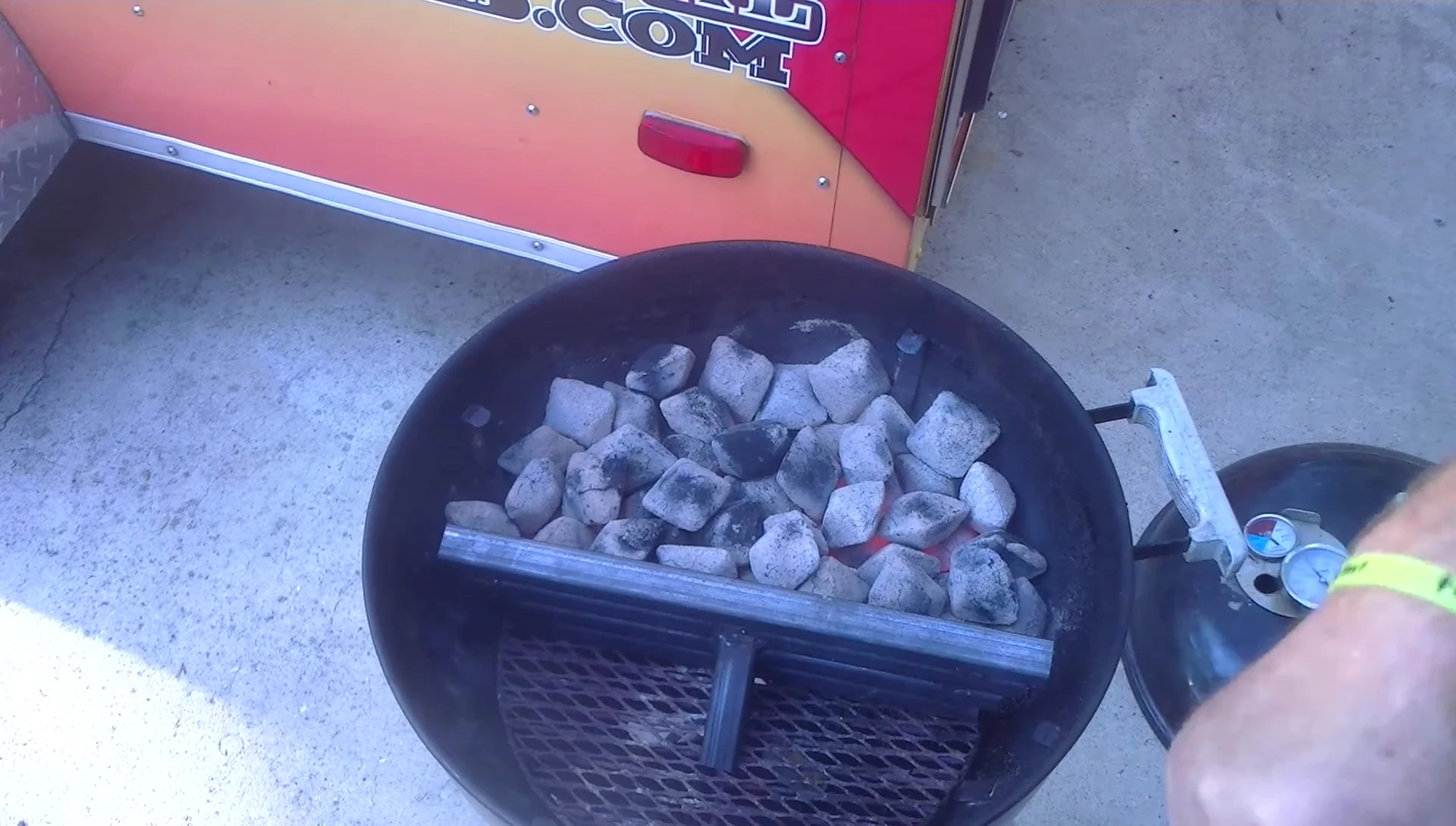Final shot showcasing the XXL Champion Charcoal Basket in use.