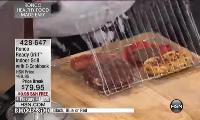 Multiple food items cooking simultaneously
