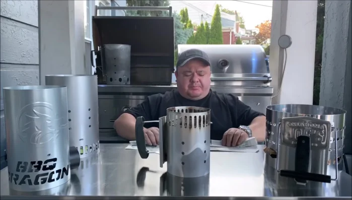 Insert the donut into the bottom of the chimney, repeating 2-3 times.