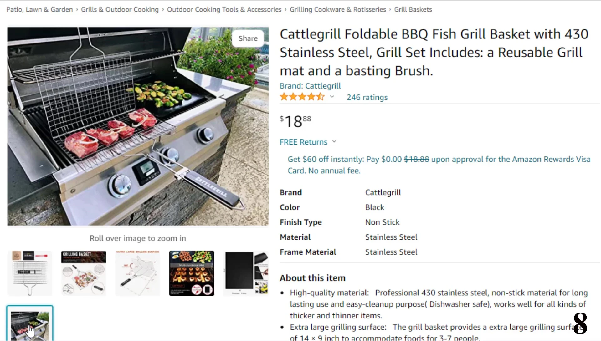 Highlighting the extra-large grilling surface