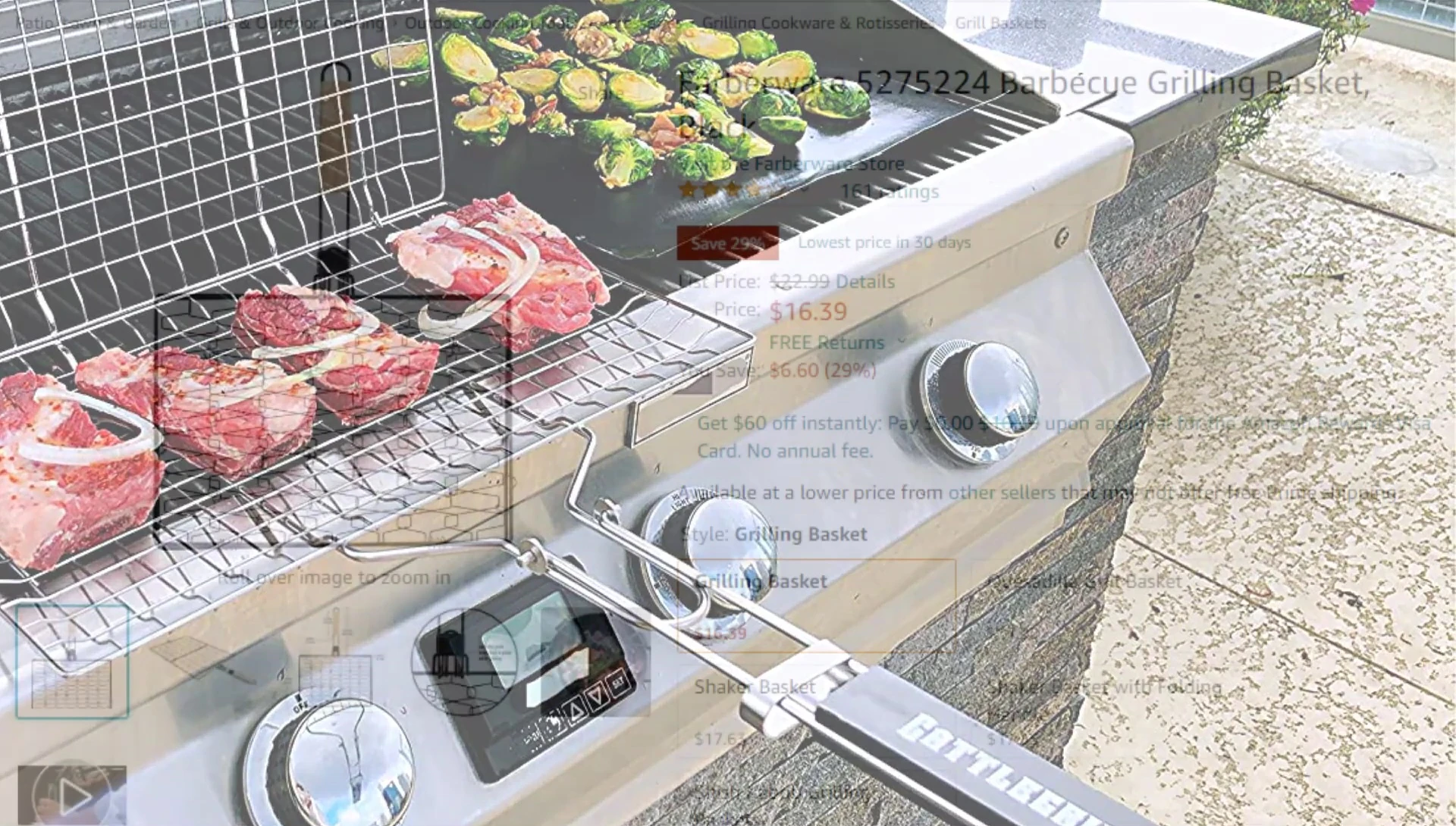 Product shot of Fish Grill Basket #7