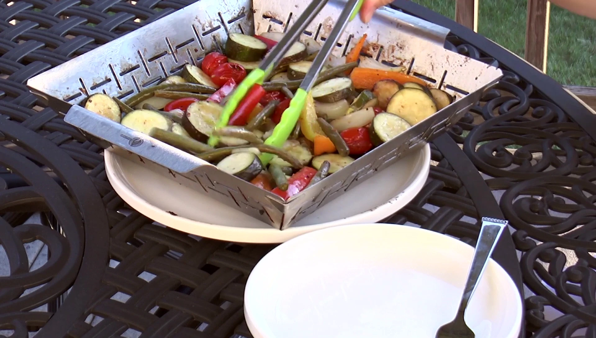 Plated grilled vegetables, showcasing their color and texture.