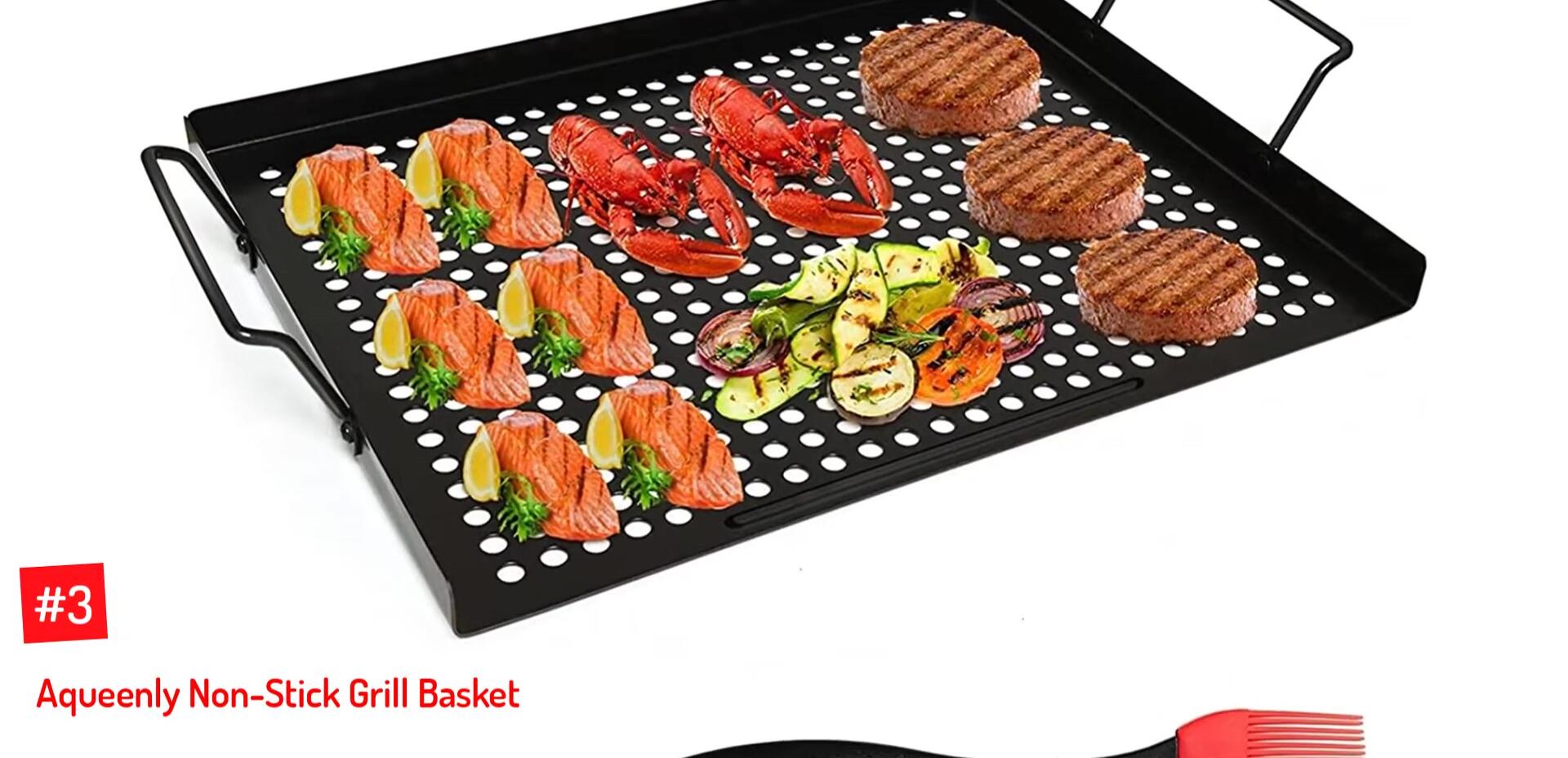Examples of food suitable for grilling in the basket