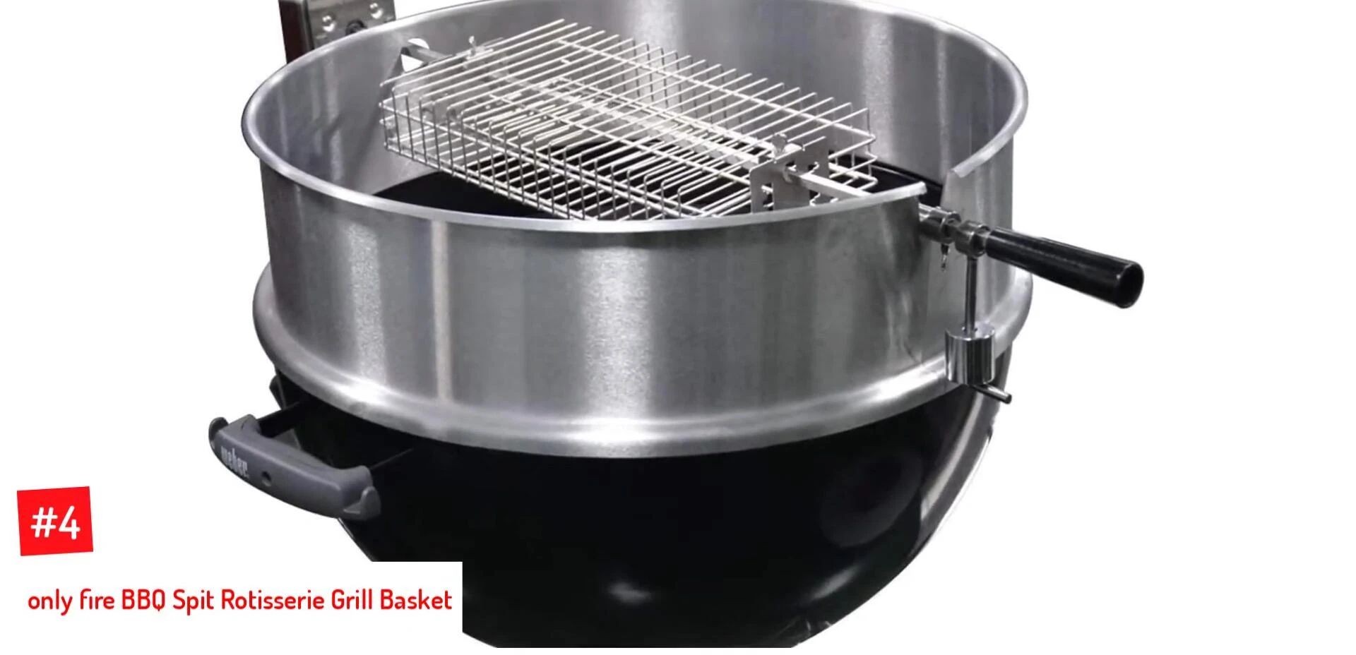 Close-up of the basket's construction and features
