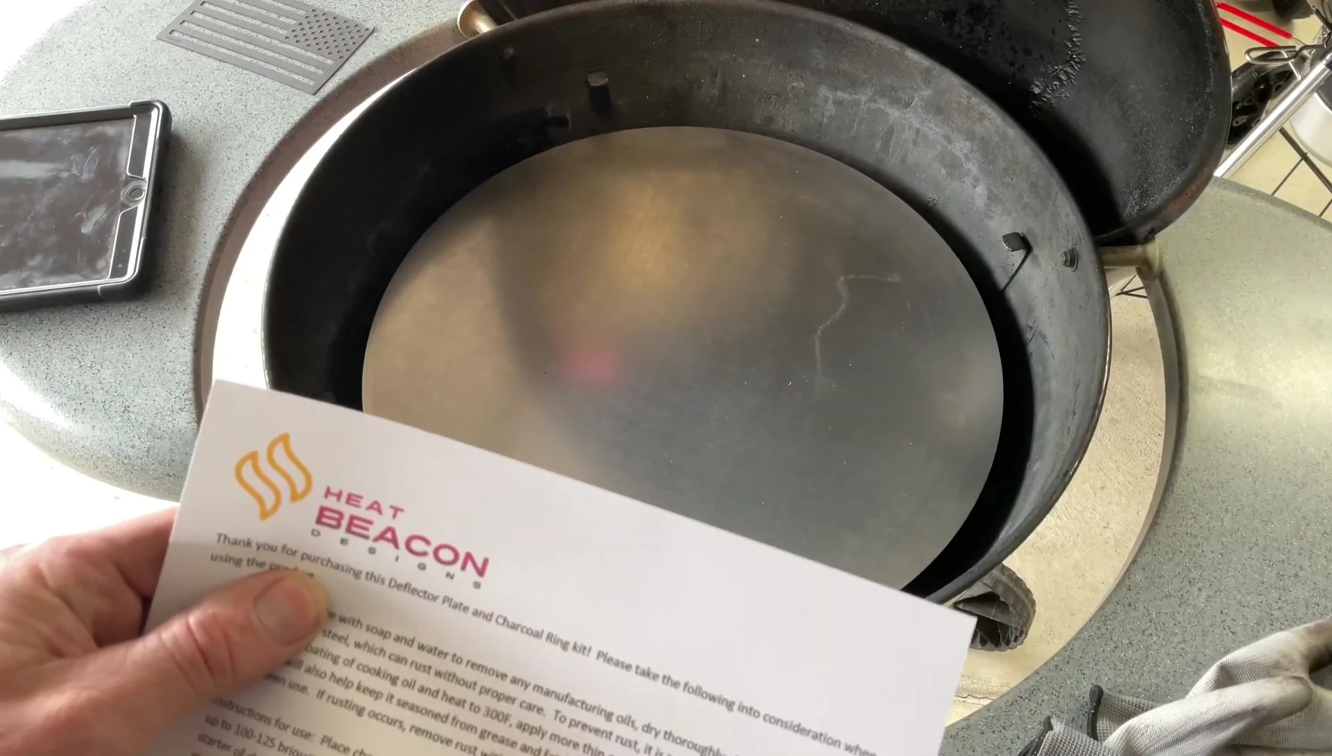 Heat Beacon Designs heat diffuser and charcoal basket