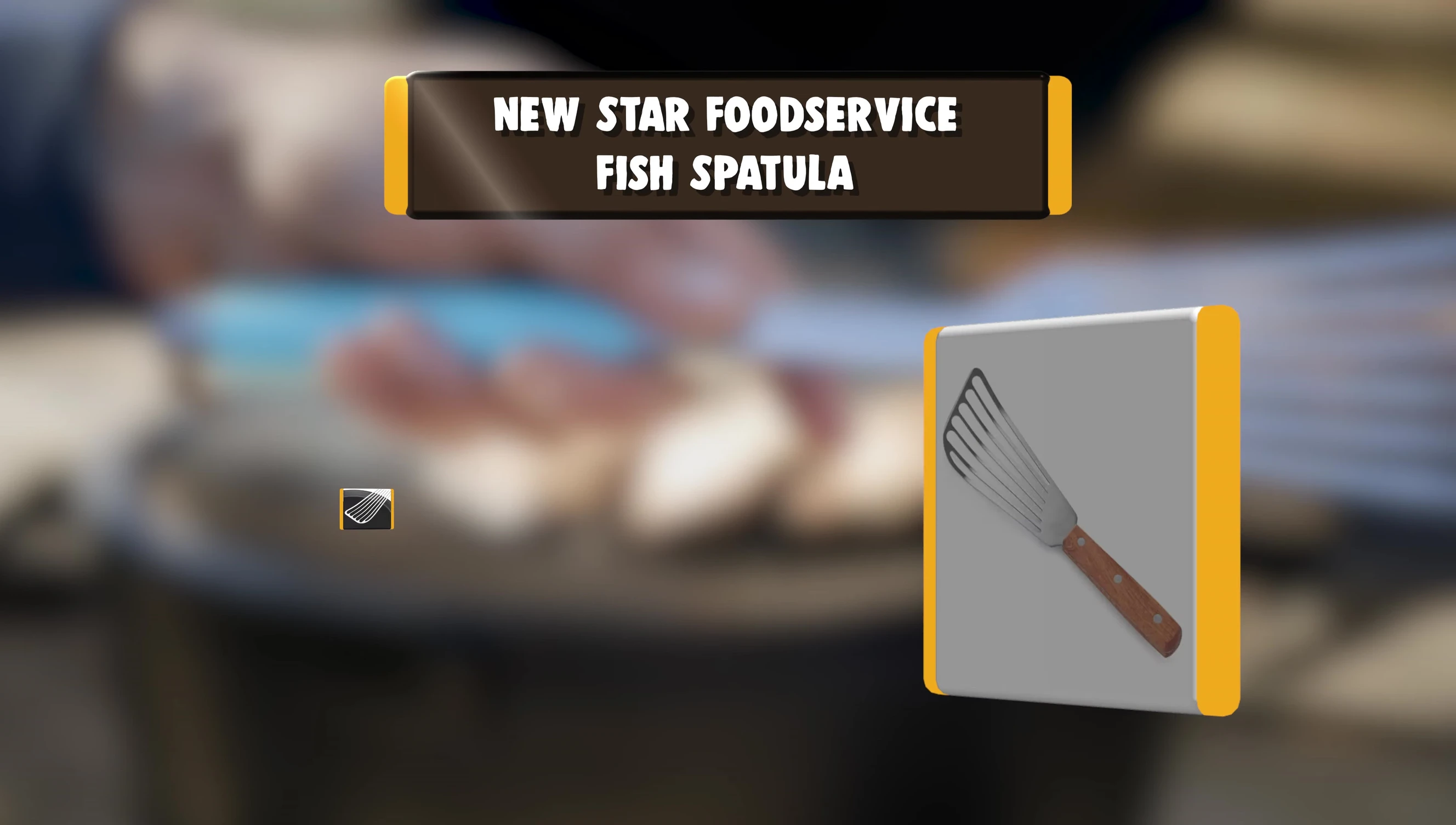New Star Food Service Fish Spatula: The spatula being used