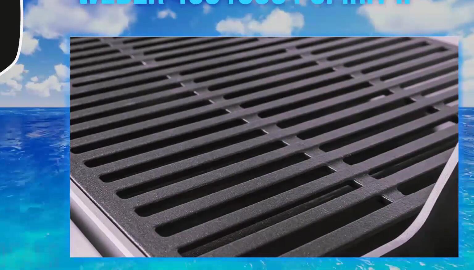 Detailed view of the Weber Spirit II E-310's burners and grates