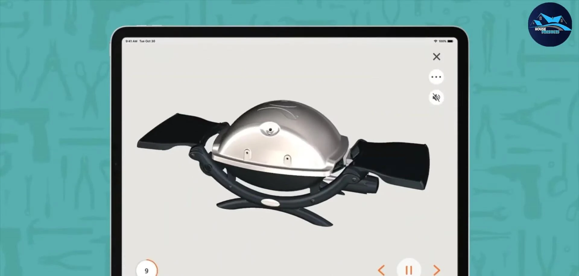 Weber Q 2400 electric grill displayed