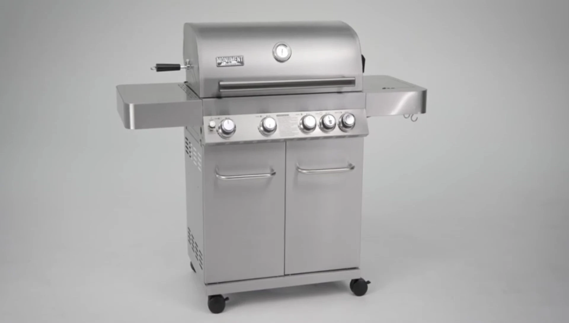 Full view of the Monument Grills 4-burner grill