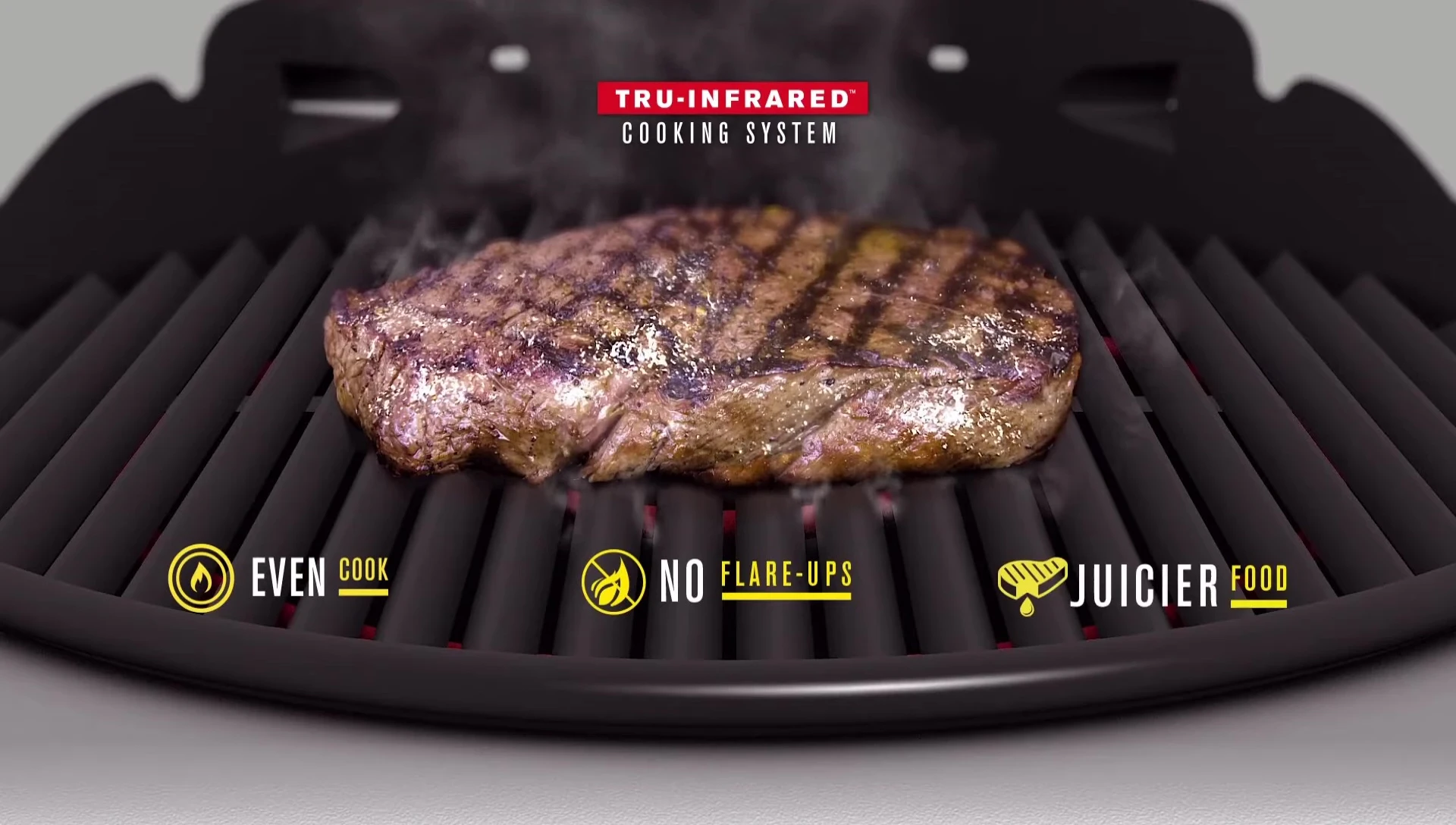 The Char-Broil grill with its side shelves