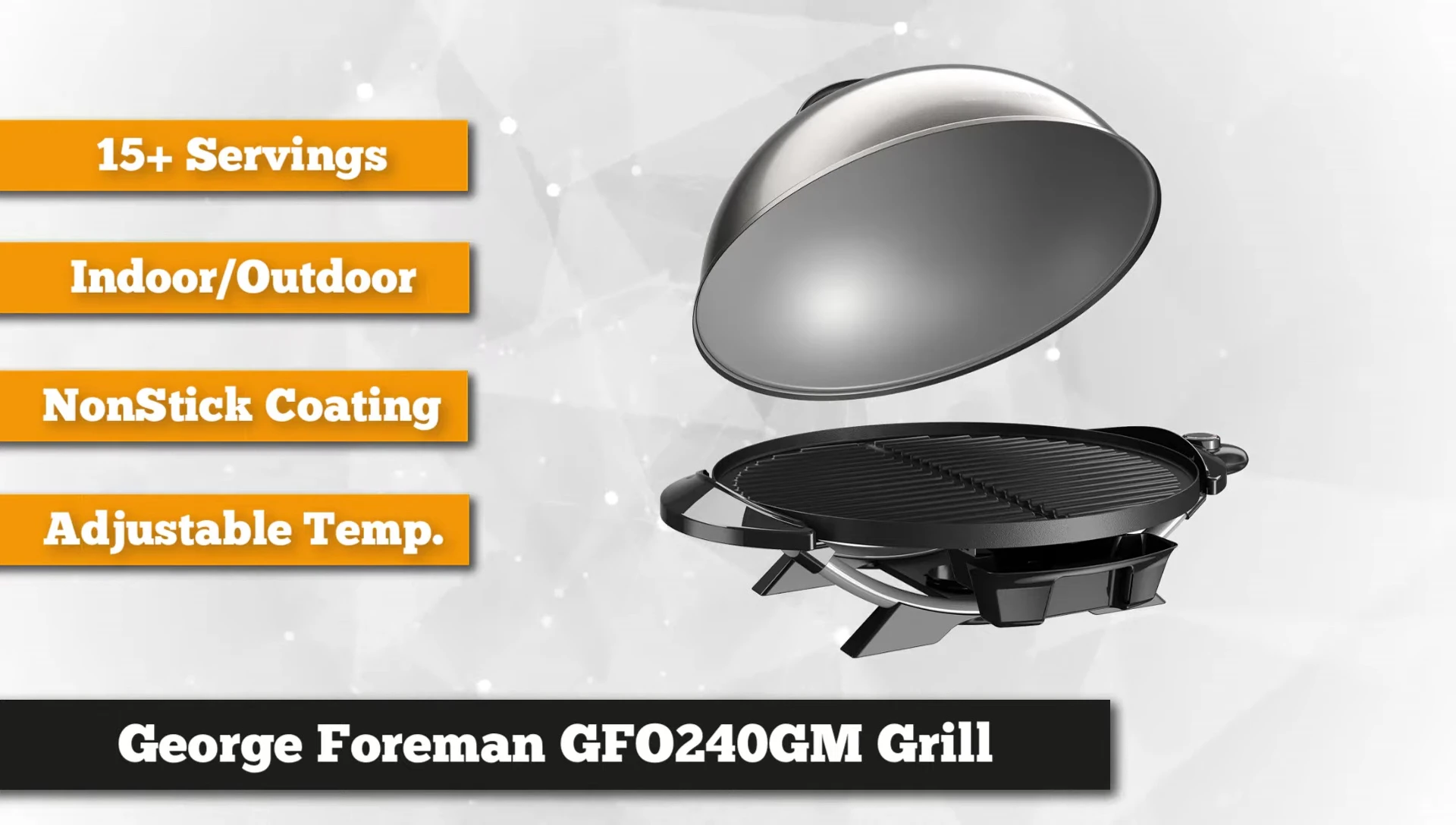 Close-up of the George Foreman Grill's cooking surface