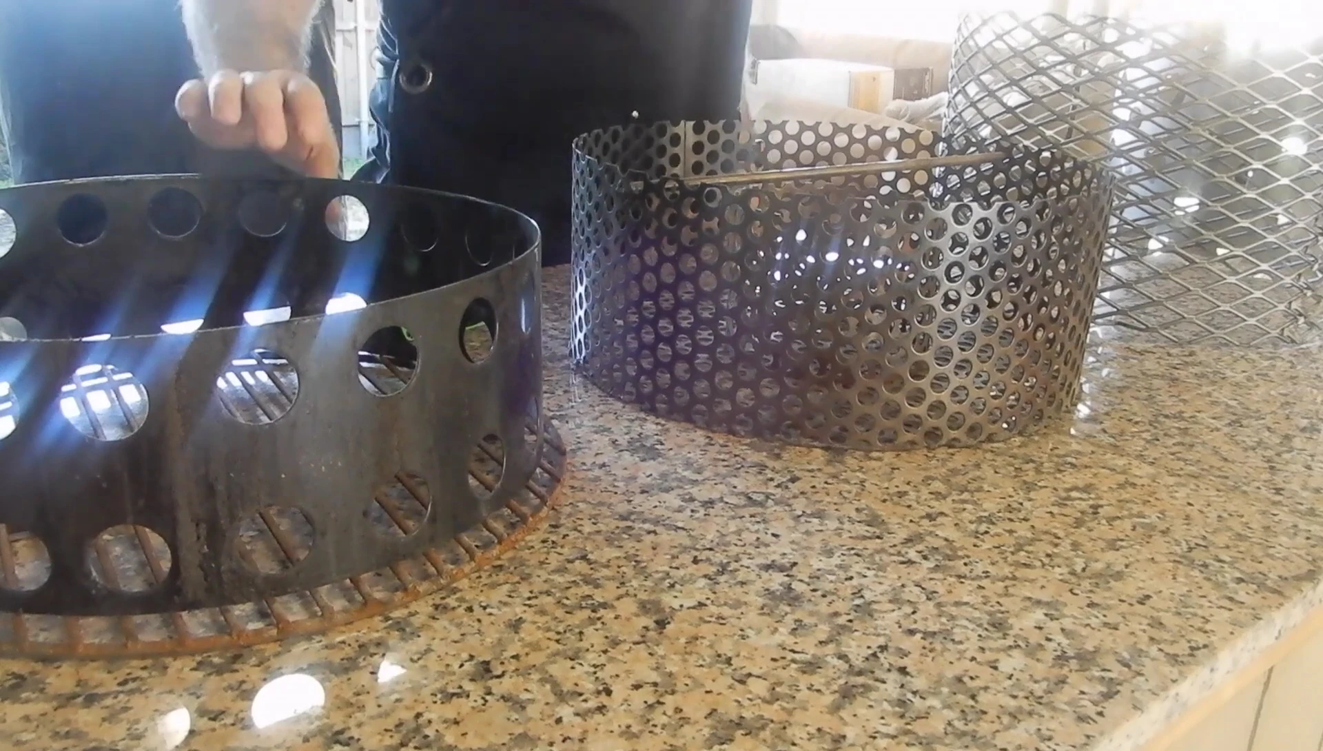 Close-up of the standard Weber charcoal basket.