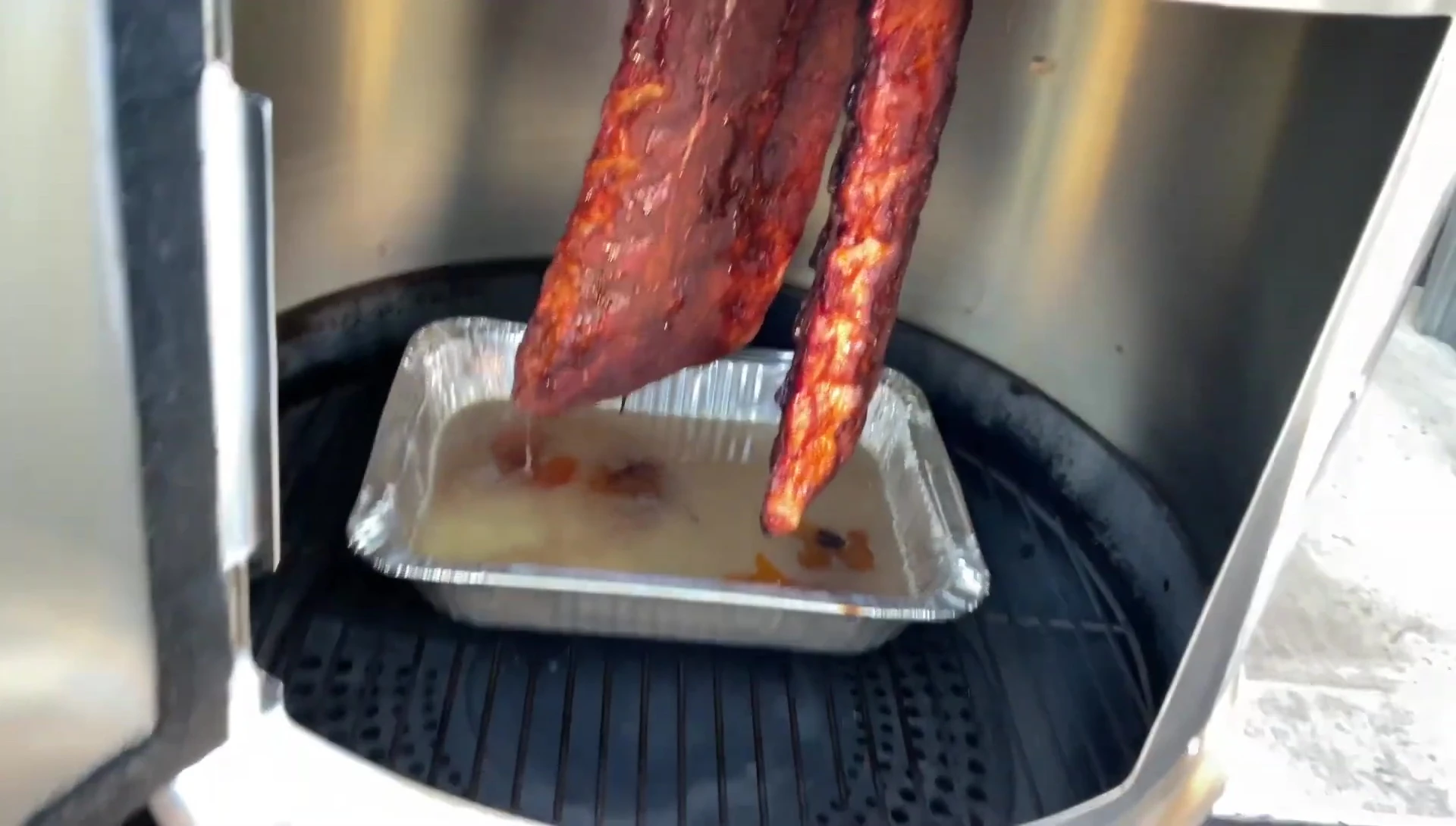 Finished ribs after cooking.