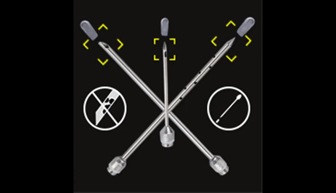 Image illustrating various foods the injector can be used with.