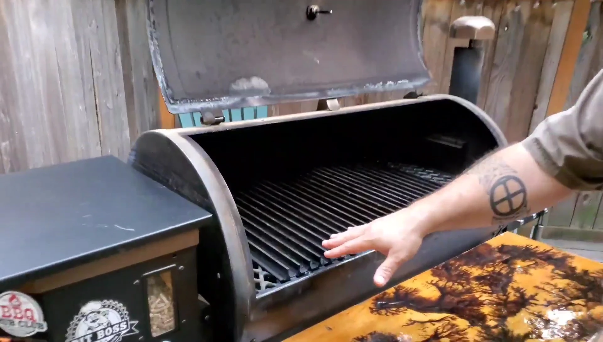 Grill grates on the Pit Boss