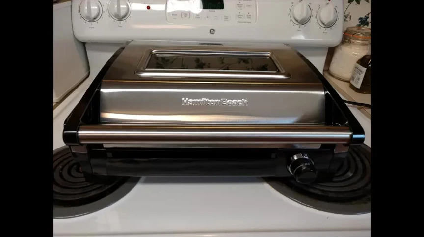 Close-up of the Hamilton Beach Indoor Electric Grill