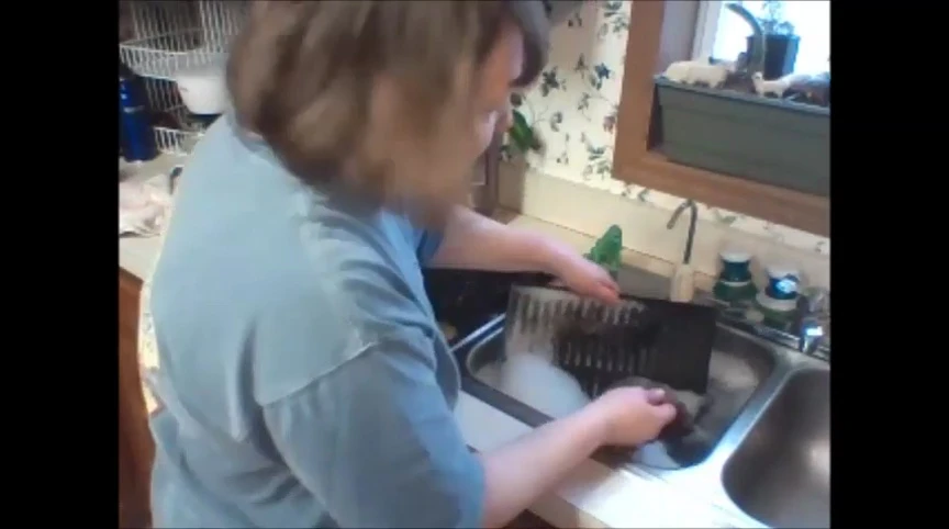 Cleaning the grill