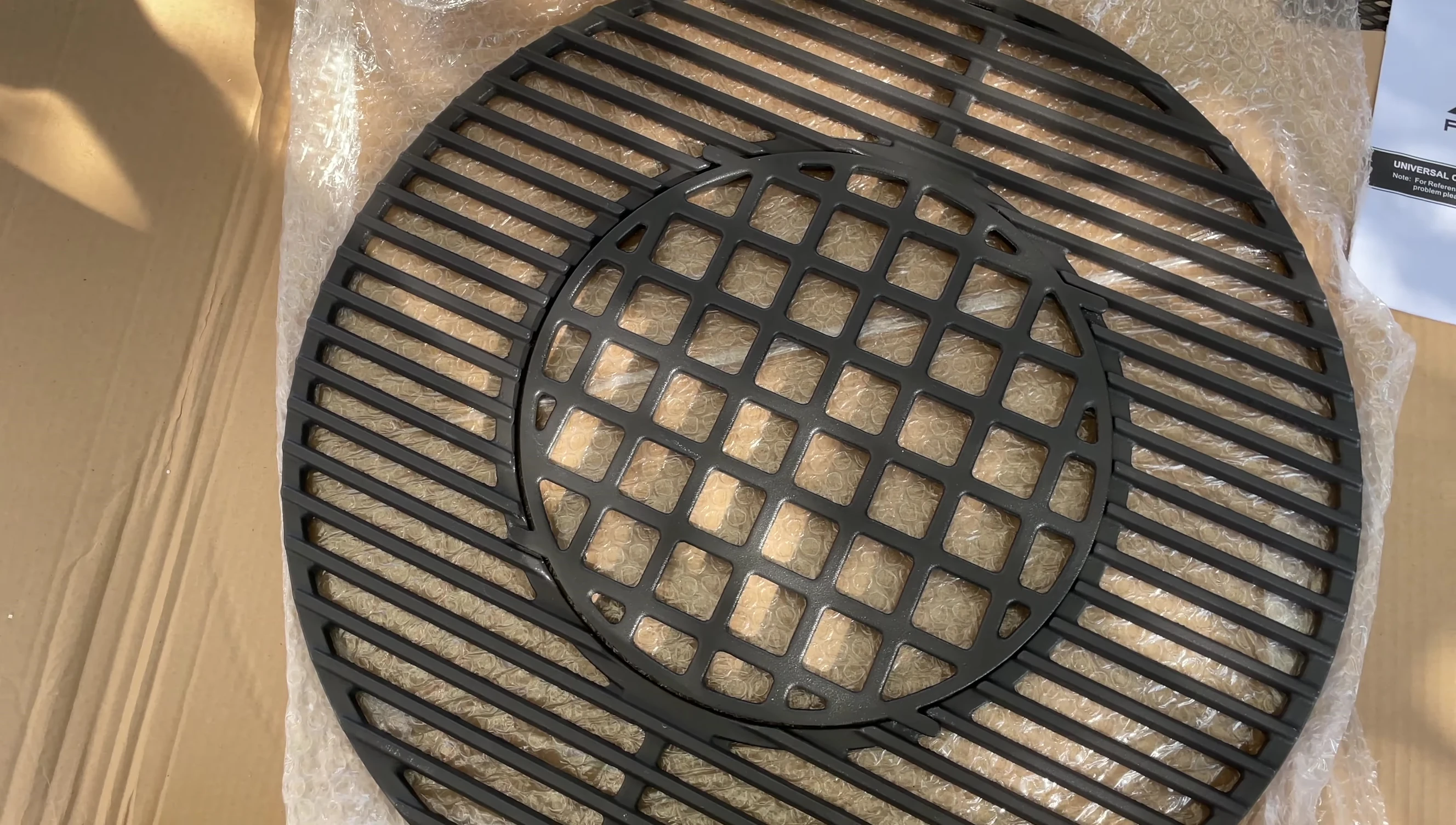 The reviewer mentioning seasoning the grill grate with olive oil.