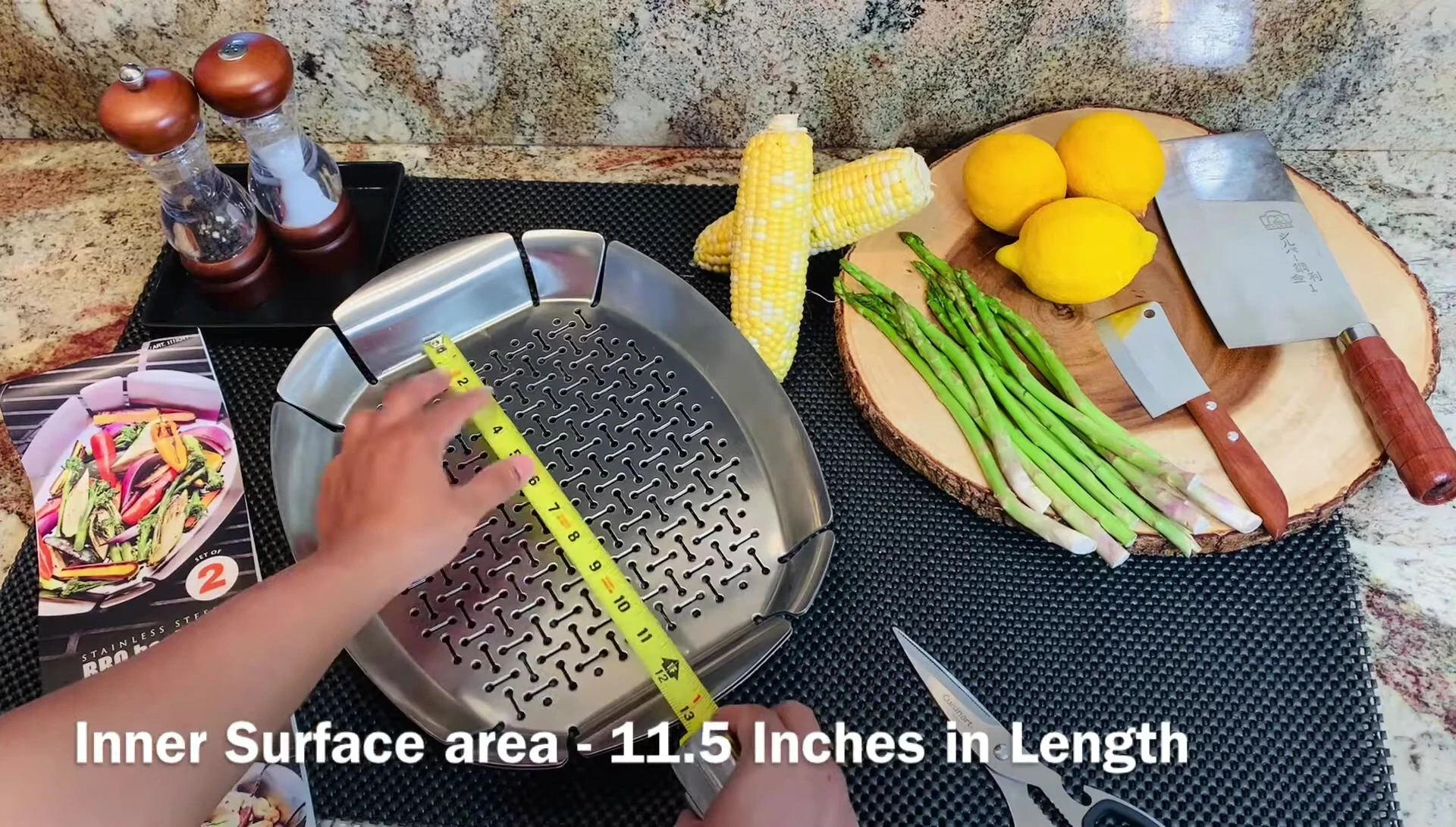 Visual representation of the grilling surface area