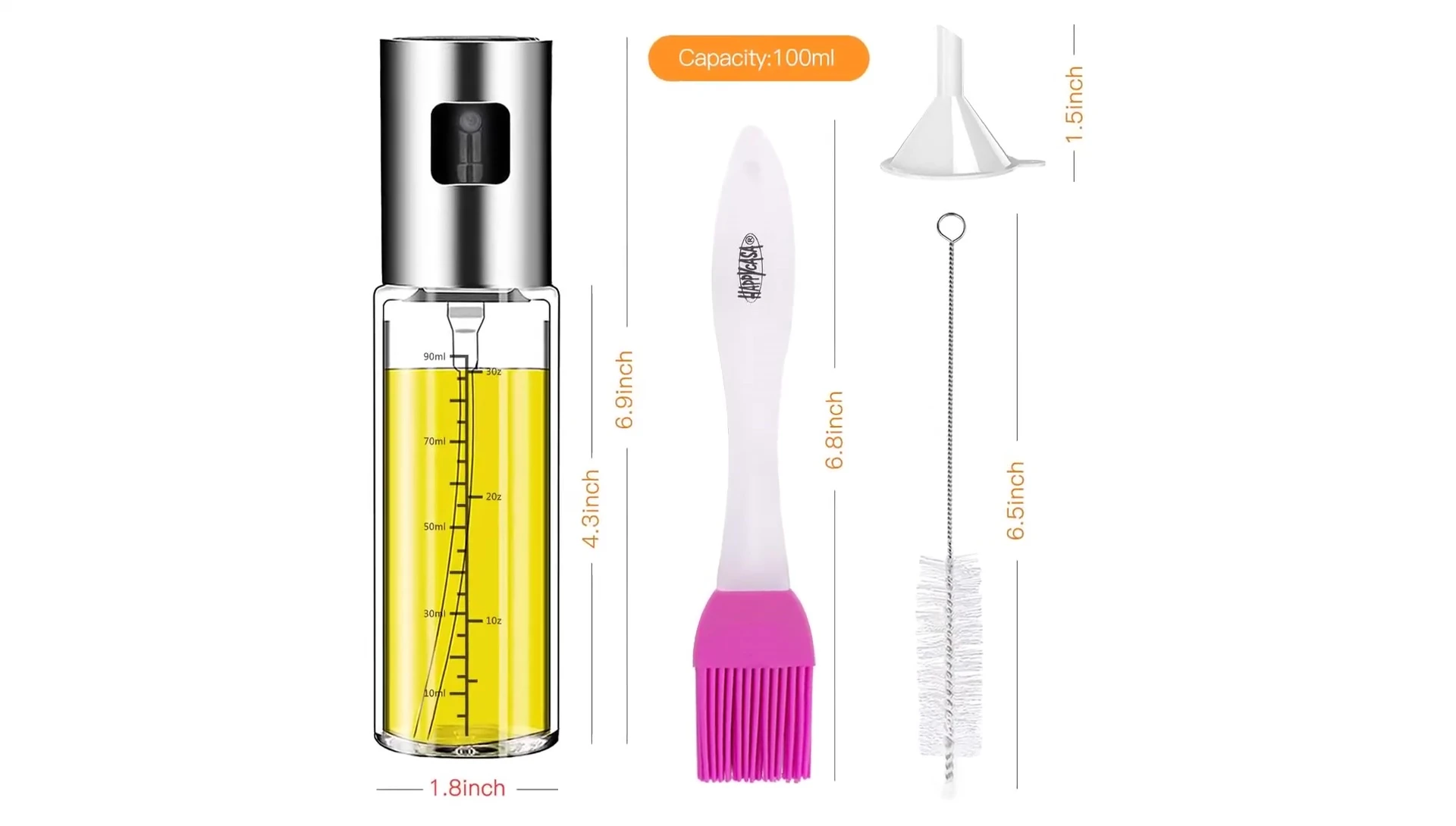 Close-up showing the measurements on the Norbase bottle.