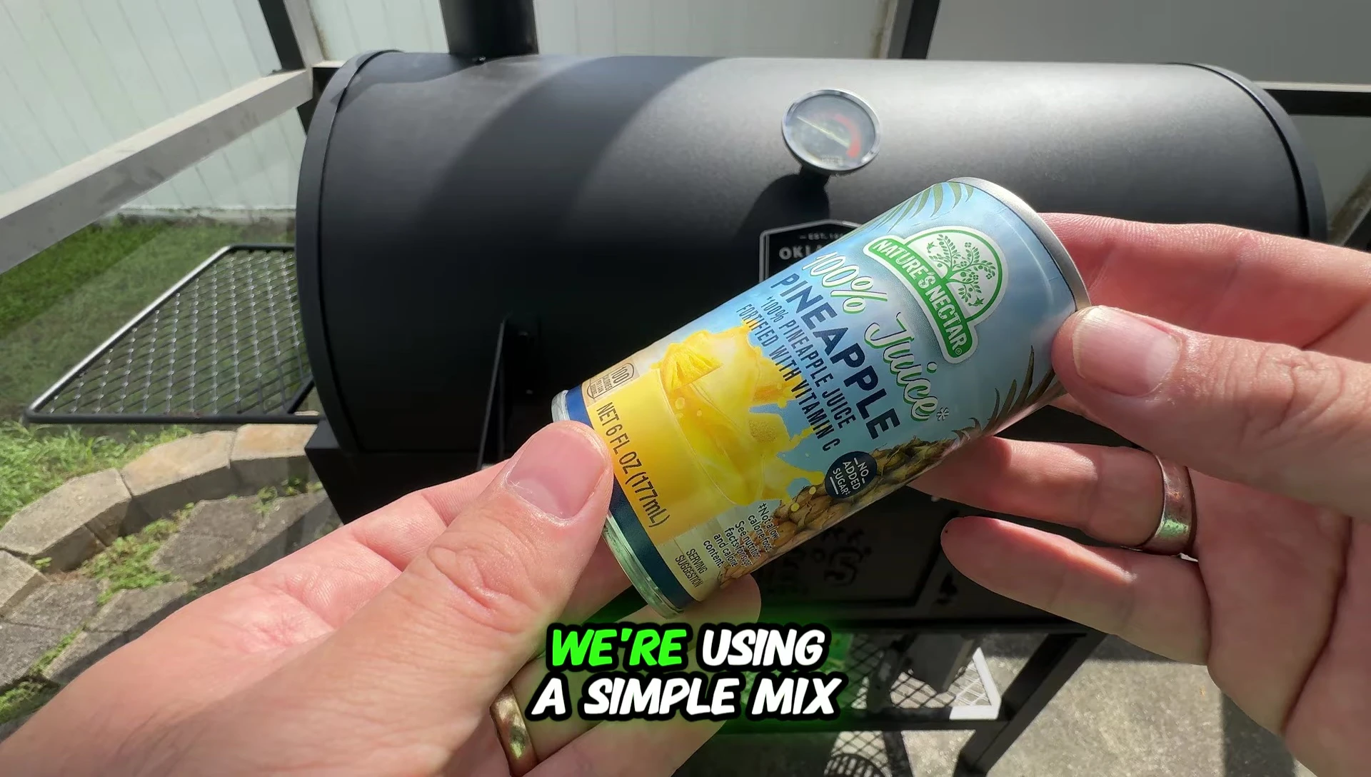 Spray bottle with pineapple juice and water mix