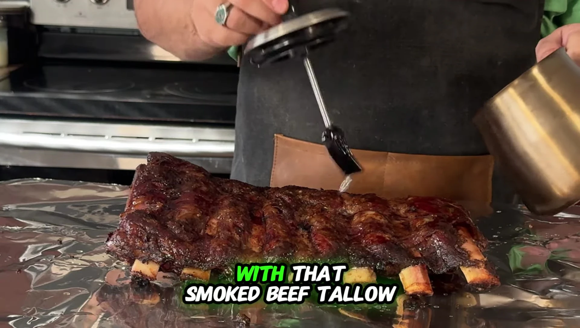 Wrapped ribs with beef tallow