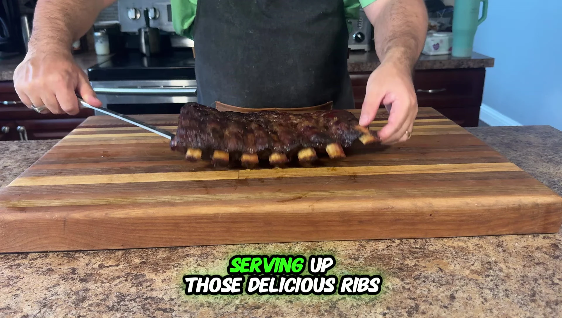 Finished ribs ready to be served