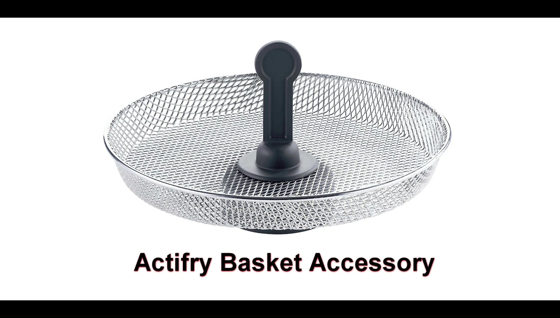 The basket replacing the stirring paddle in the Actifry.