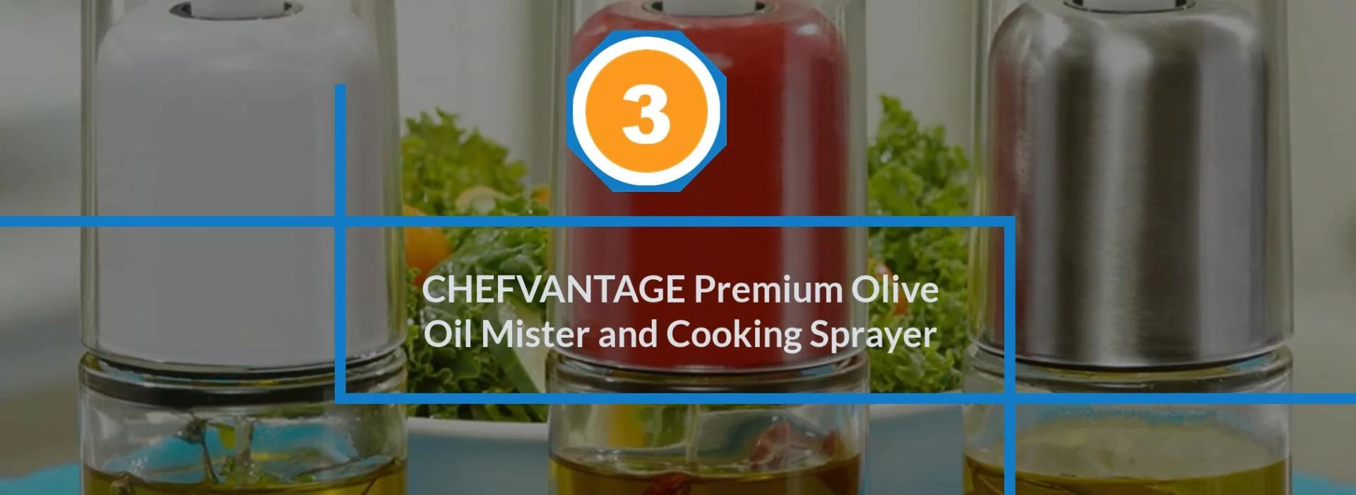 Chef Vantage Premium Olive Oil Mister bottle showcasing the glass design