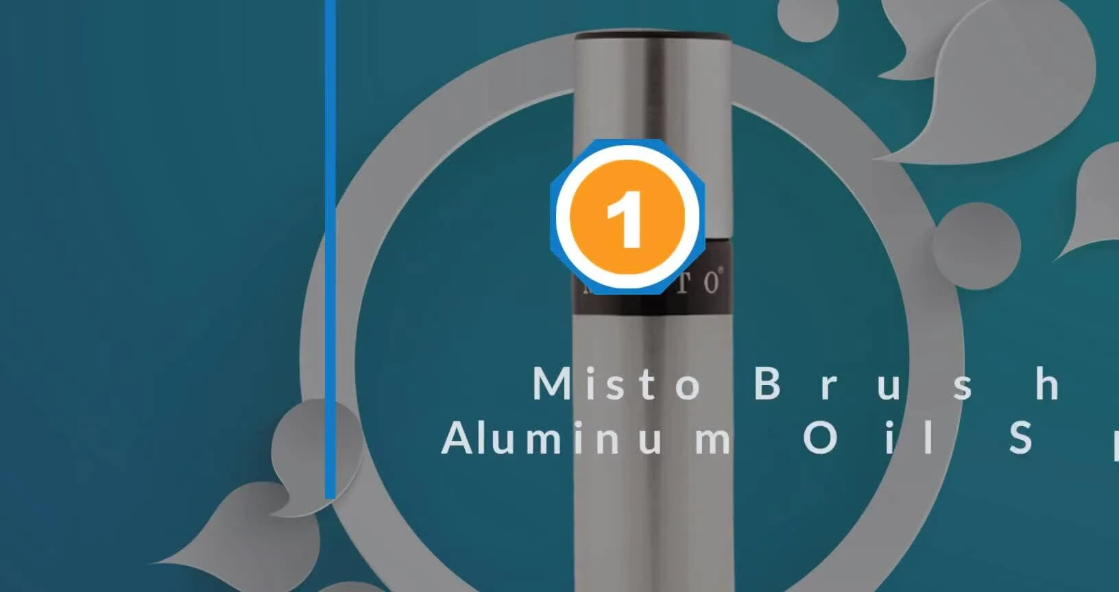Misto Brushed Aluminum Oil Sprayer close-up showing the sleek design