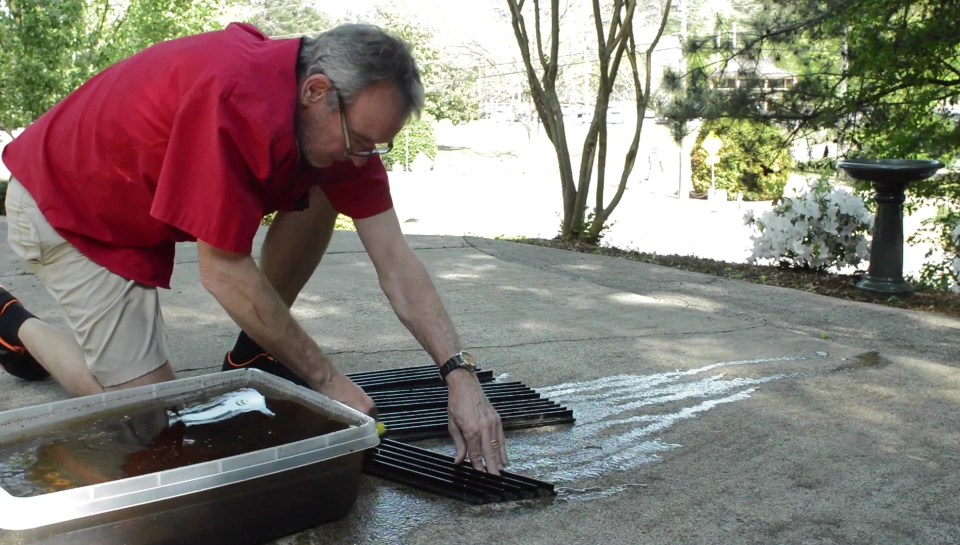 The final close-up of the cleaned GrillGrates showing their smoothness and cleanliness.