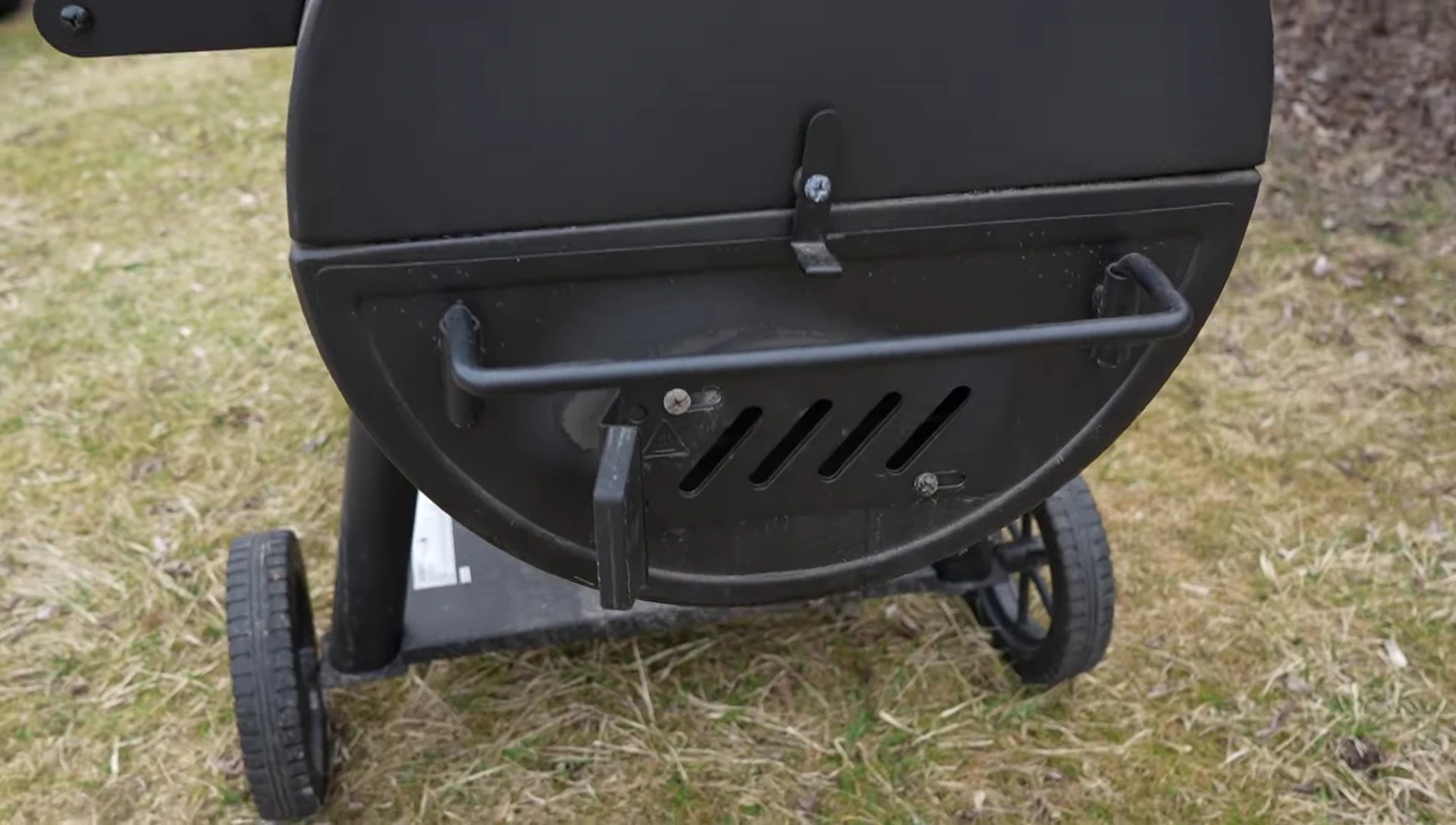 Close-up of the air vent damper handle