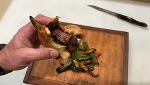 Ninja Woodfire Flex Flame Grill Review: Delicious Steak and Peppers!