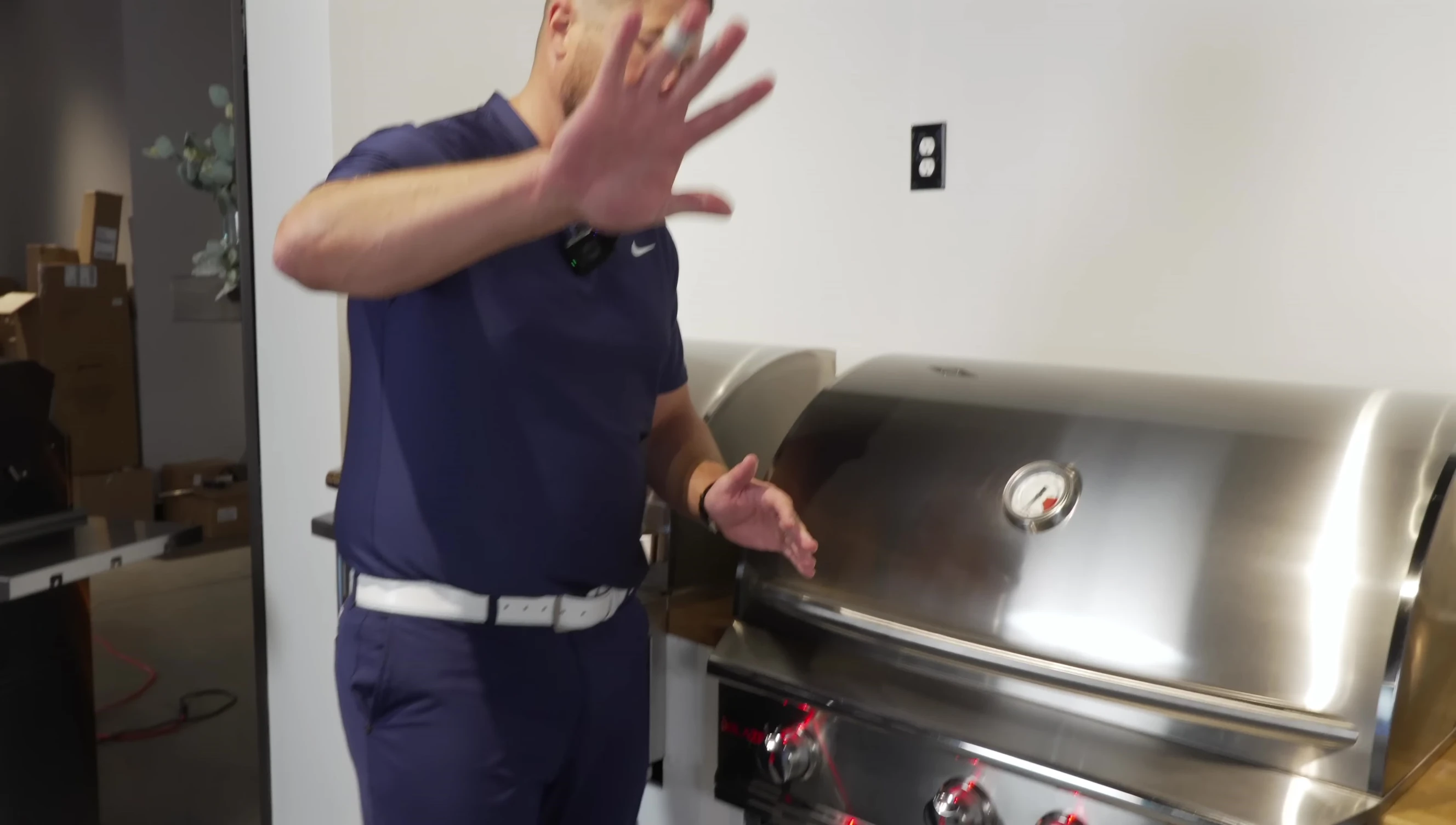 Close-up of the Blaze Pro grill, highlighting its cooking grates.