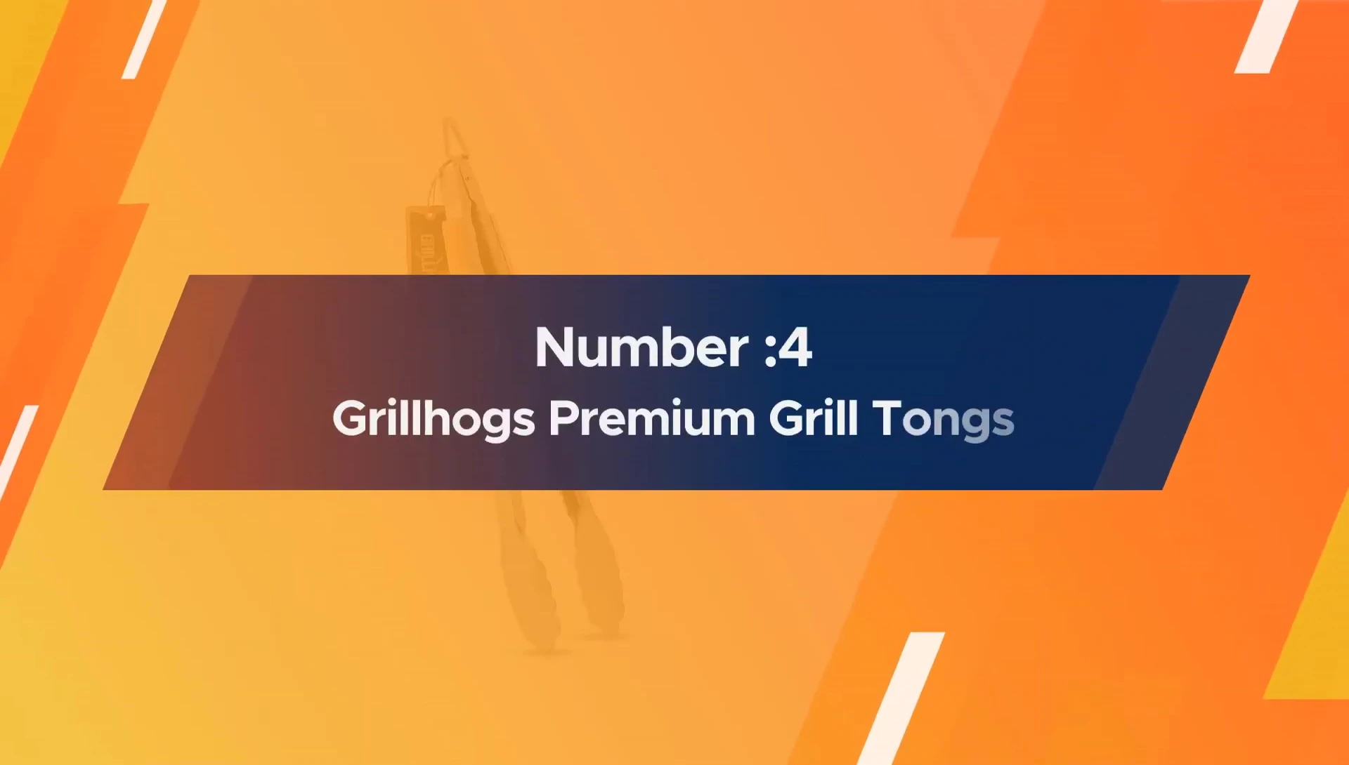 The Grill Hogs tongs displayed, emphasizing their length.
