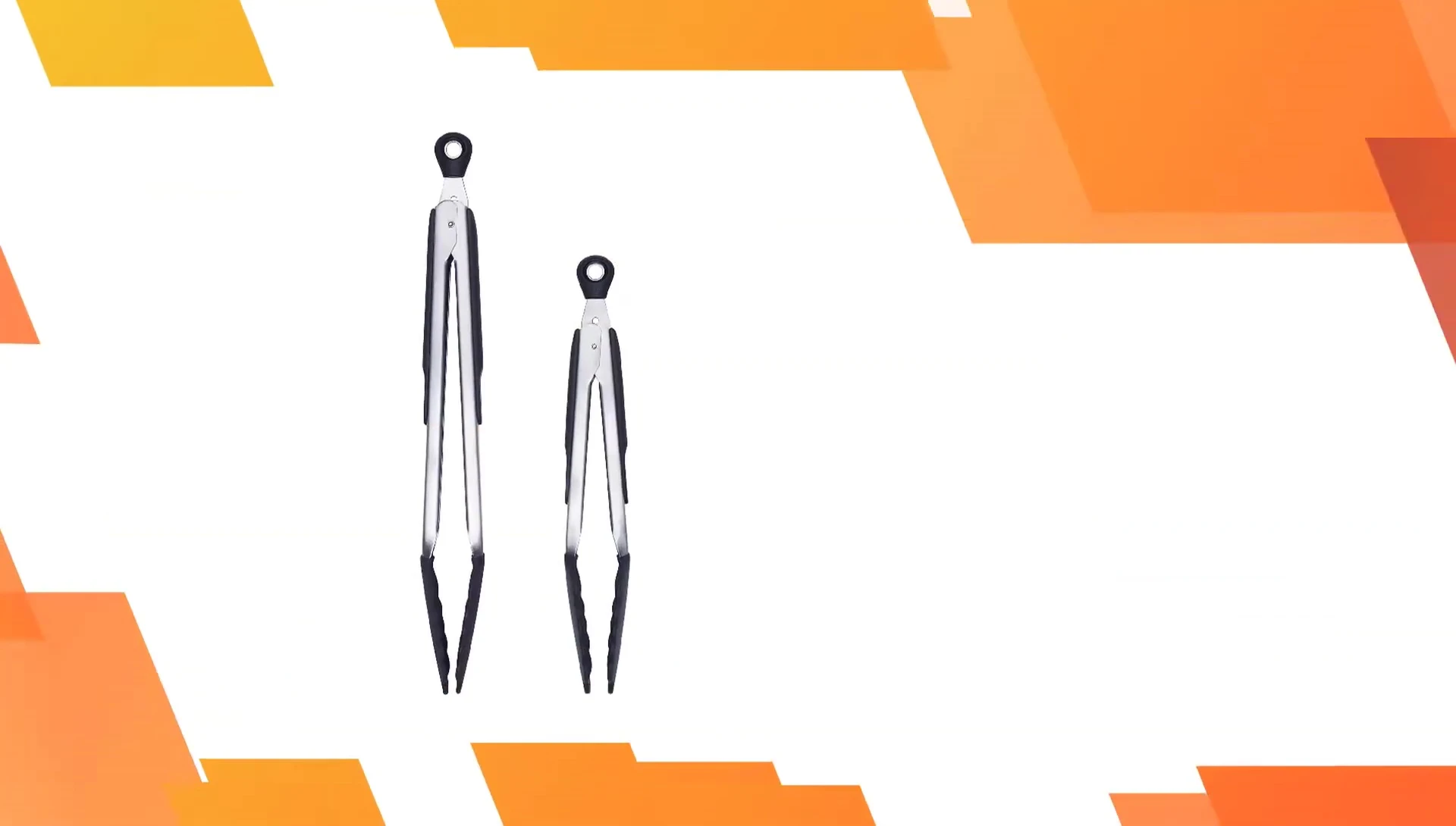 Image showcasing the non-slip handle and comfortable thumb rest of the OXO tongs.