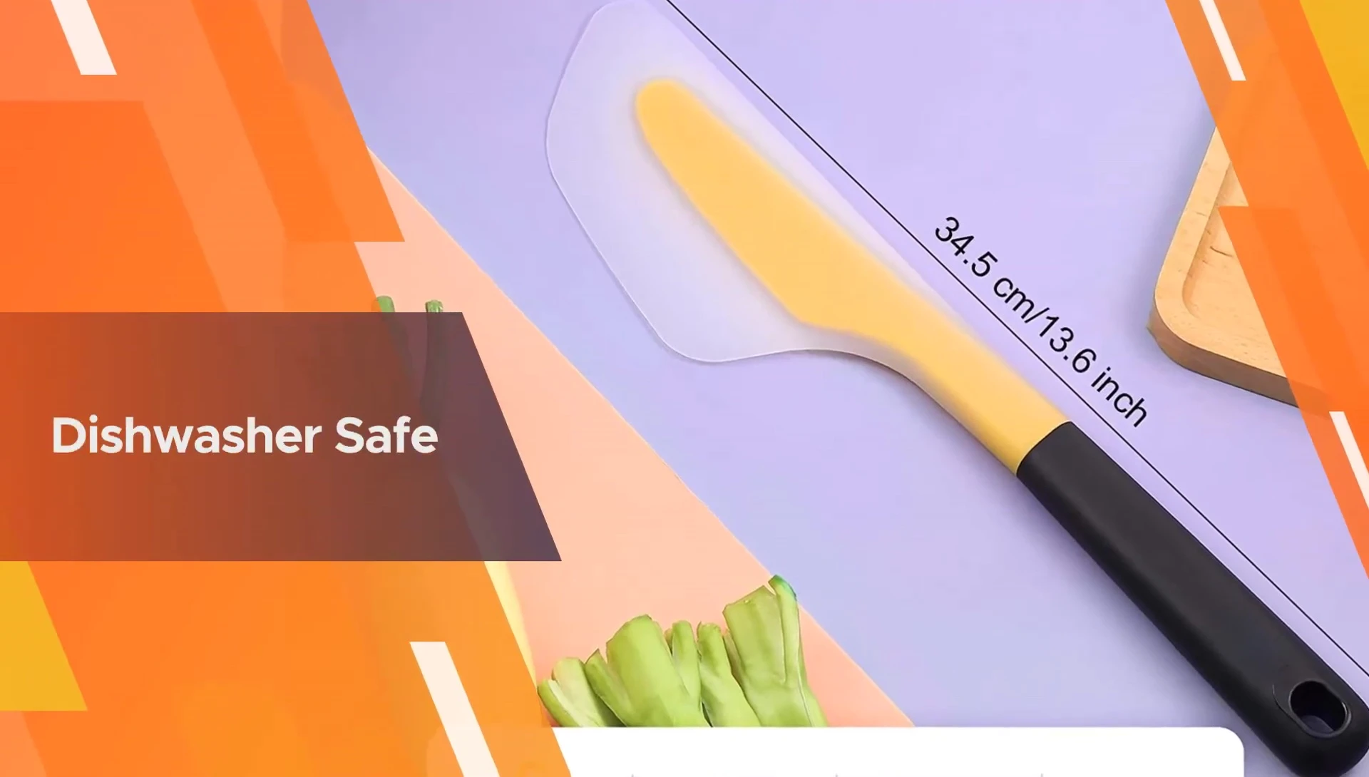 Close-up showing the non-stick surface of the spatula.
