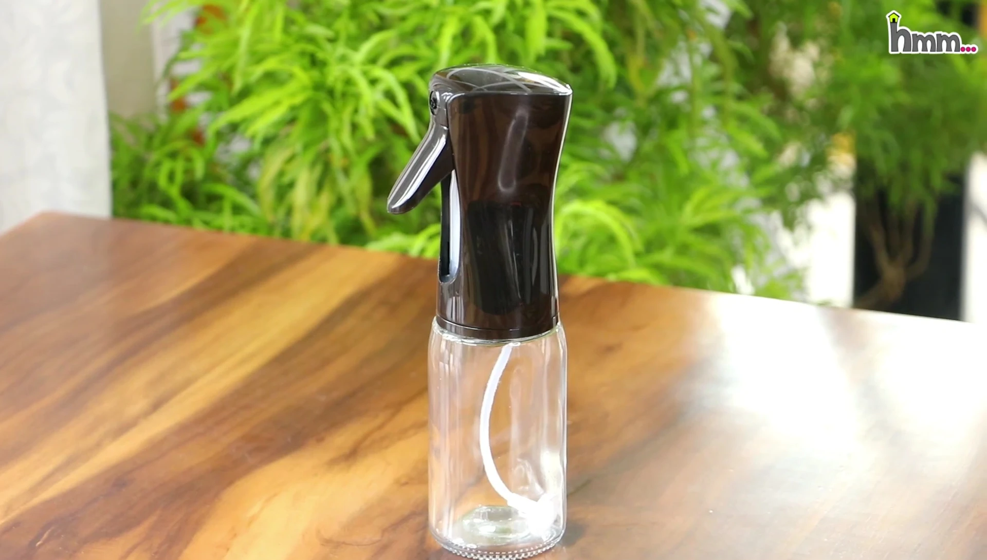 Black oil spray bottle with side handle