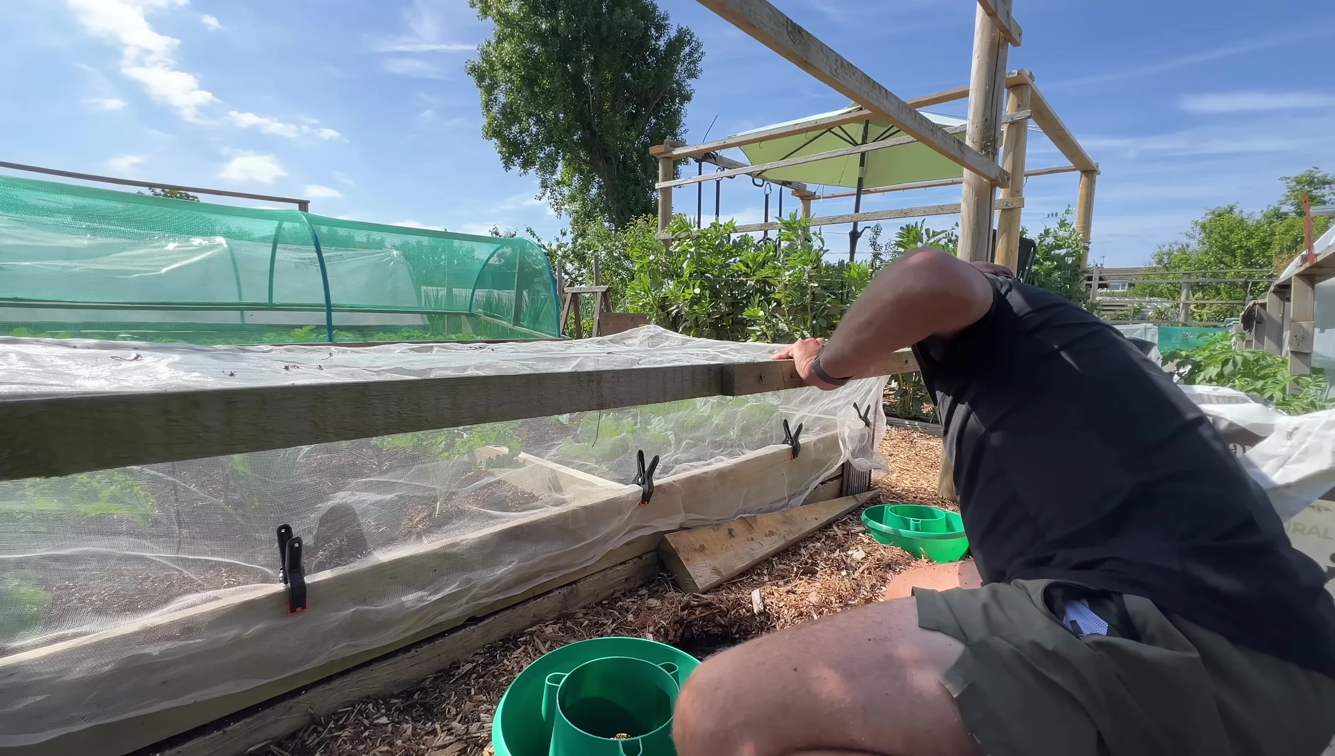 Forking and spading the soil