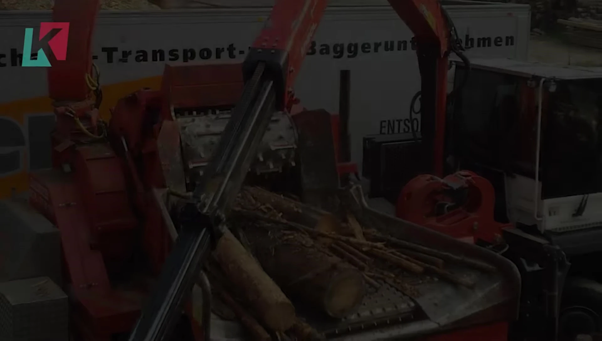 The Biter SL 640 compact mobile chipper demonstrating its size and efficiency.