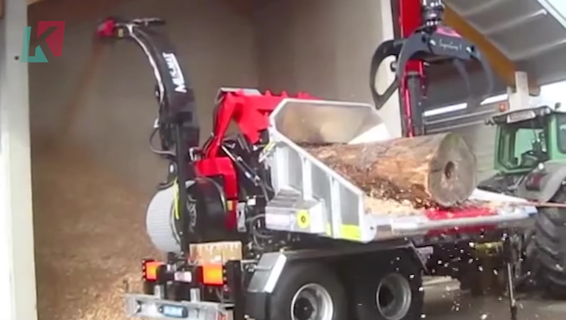 Close-up of the 43-inch diameter cutting drum.