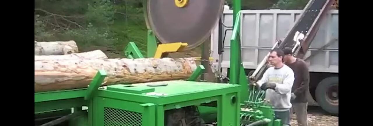 A shot of Charles's homemade wood chipper.
